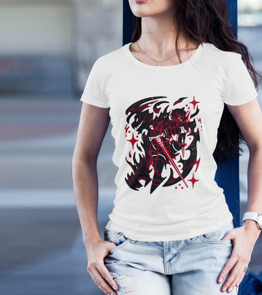 Clive Rosfield Final Fantasy XVI Red And Black Sword T-Shirt