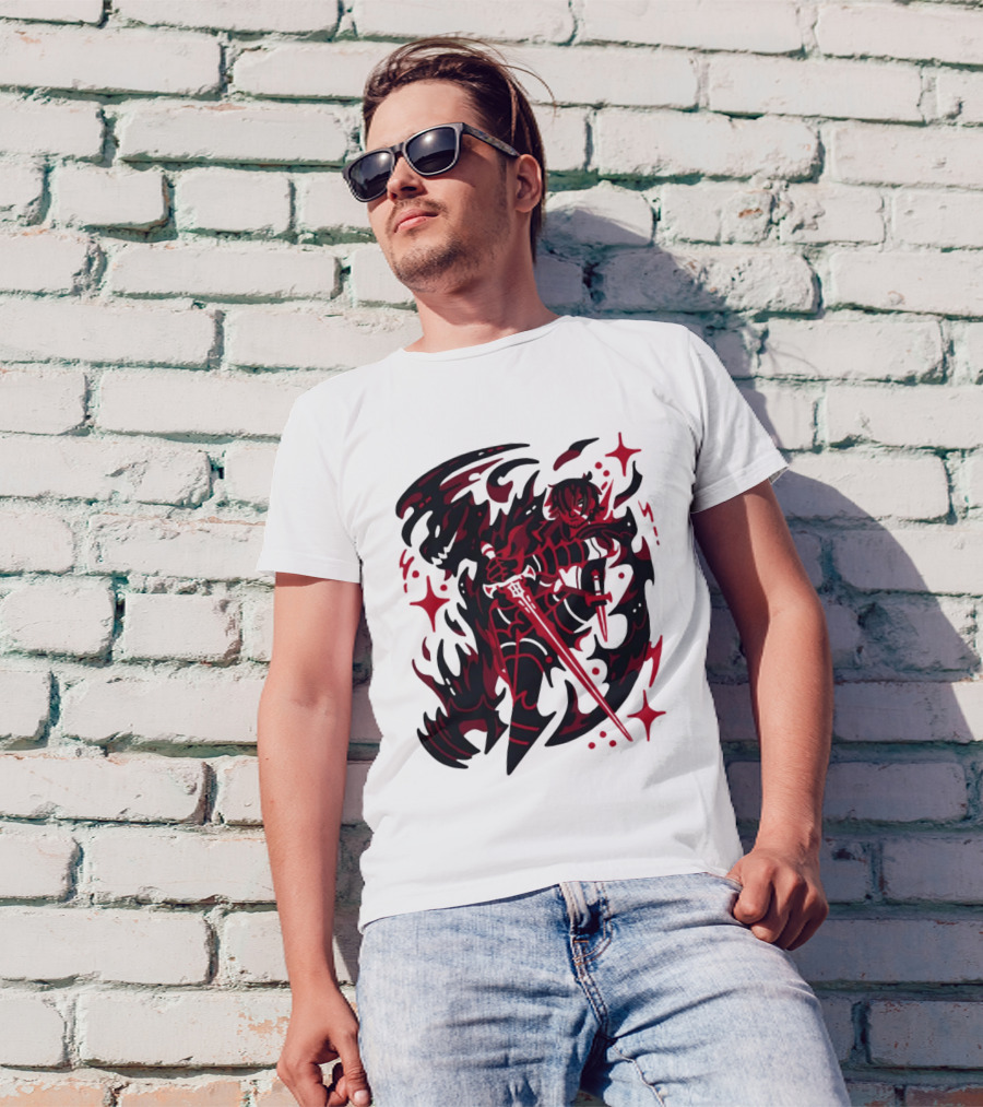 Clive Rosfield Final Fantasy XVI Red And Black Sword T-Shirt