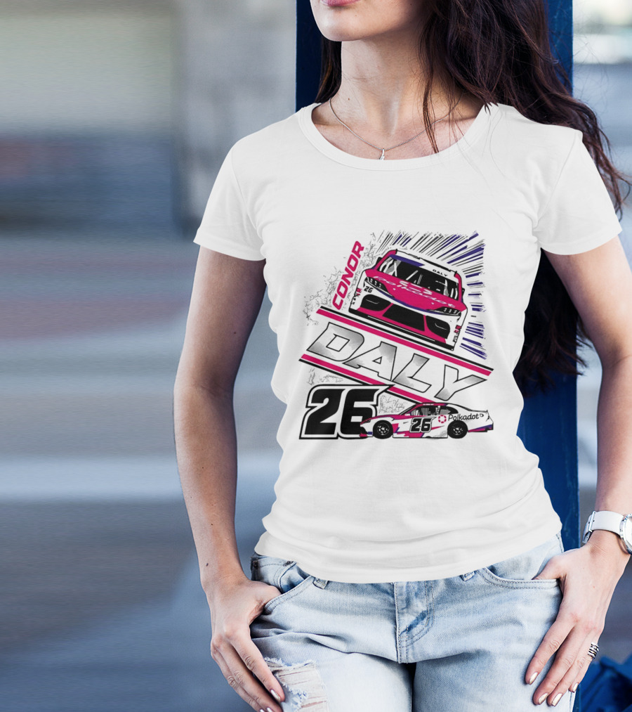 Conor Daly 26 Polkadot Racing Car T-Shirt