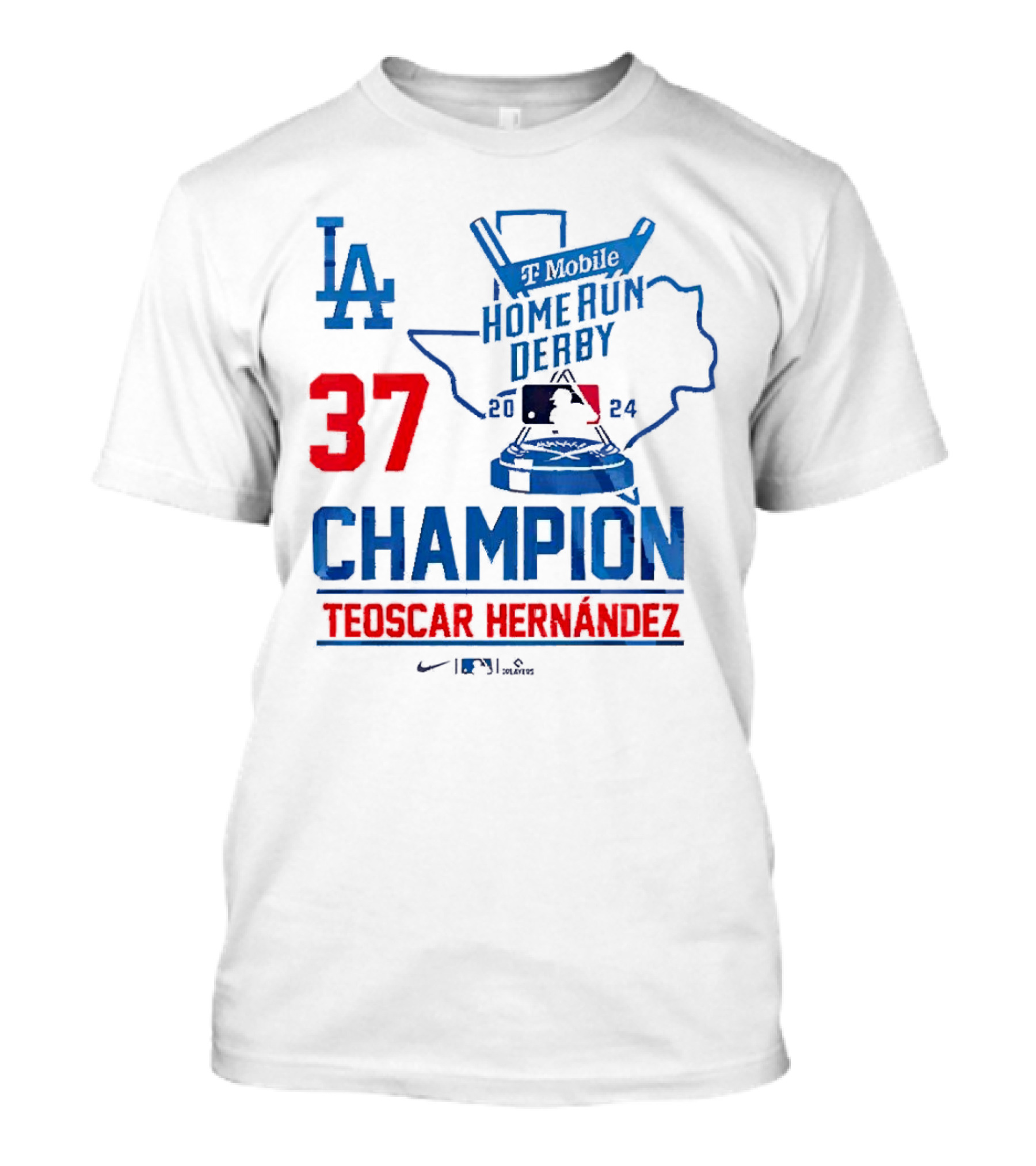 T-Mobile Home Run Derby 2024 Champion Teoscar Hernandez Los Angeles Dodgers 37 T-Shirt