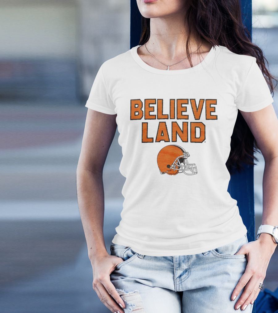 BELIEVELAND Cleveland Browns Helmet T-Shirt