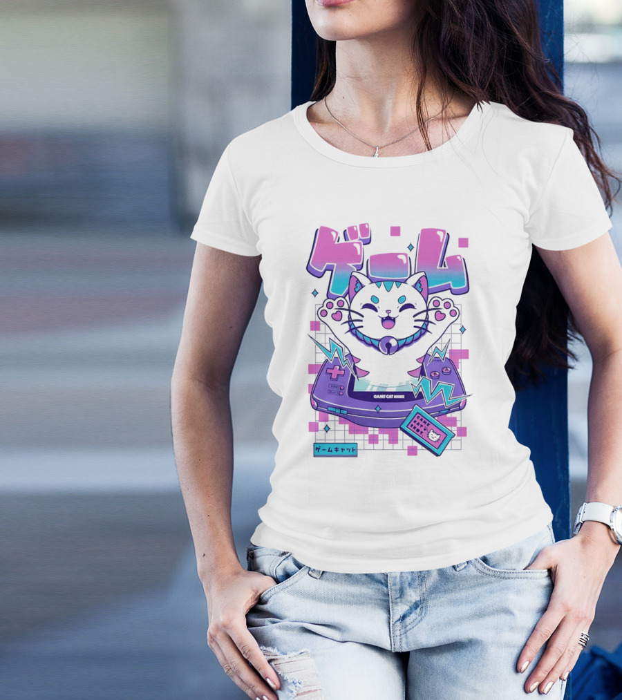 Game Cat Advance Yuri Santos Pereira ゲームキャット T-Shirt