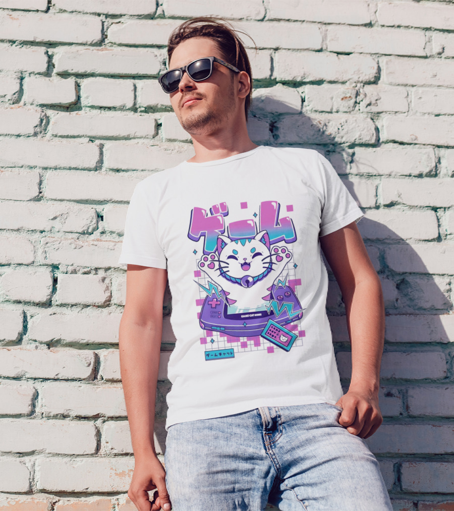 Game Cat Advance Yuri Santos Pereira ゲームキャット T-Shirt