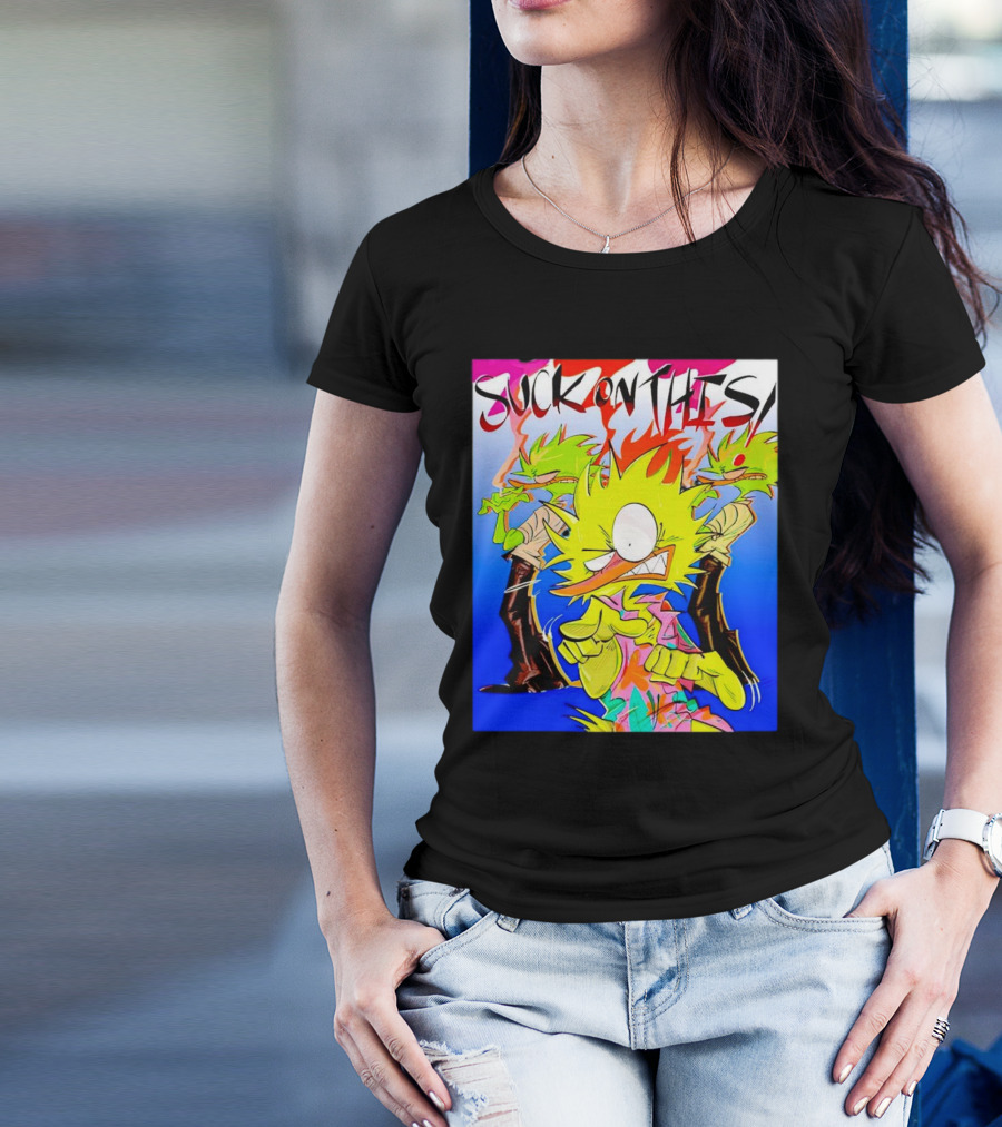 Suck On This Rugrats Reptar And Chuckie Cartoon T-Shirt