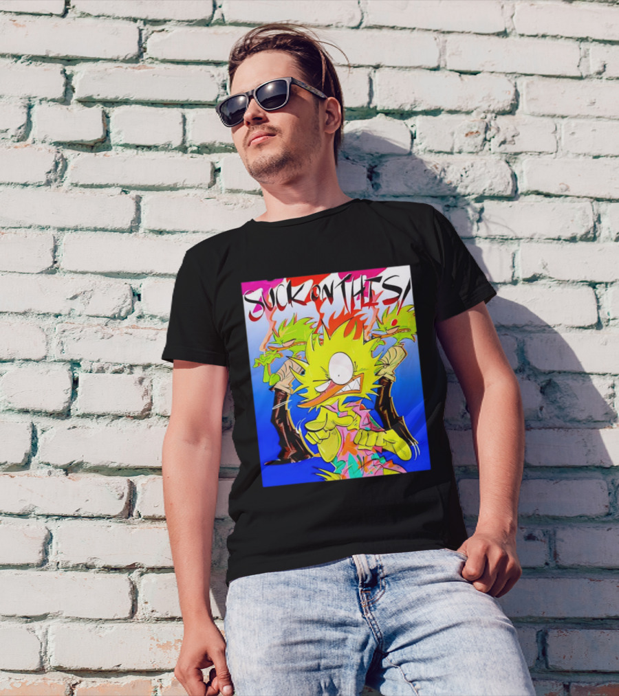 Suck On This Rugrats Reptar And Chuckie Cartoon T-Shirt