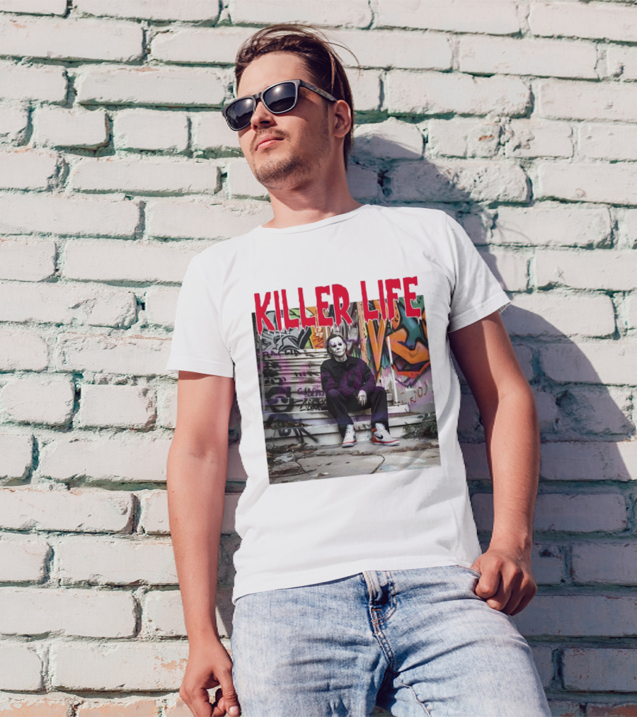 Michael Myers Killer Life Halloween Graffiti Steps T-Shirt
