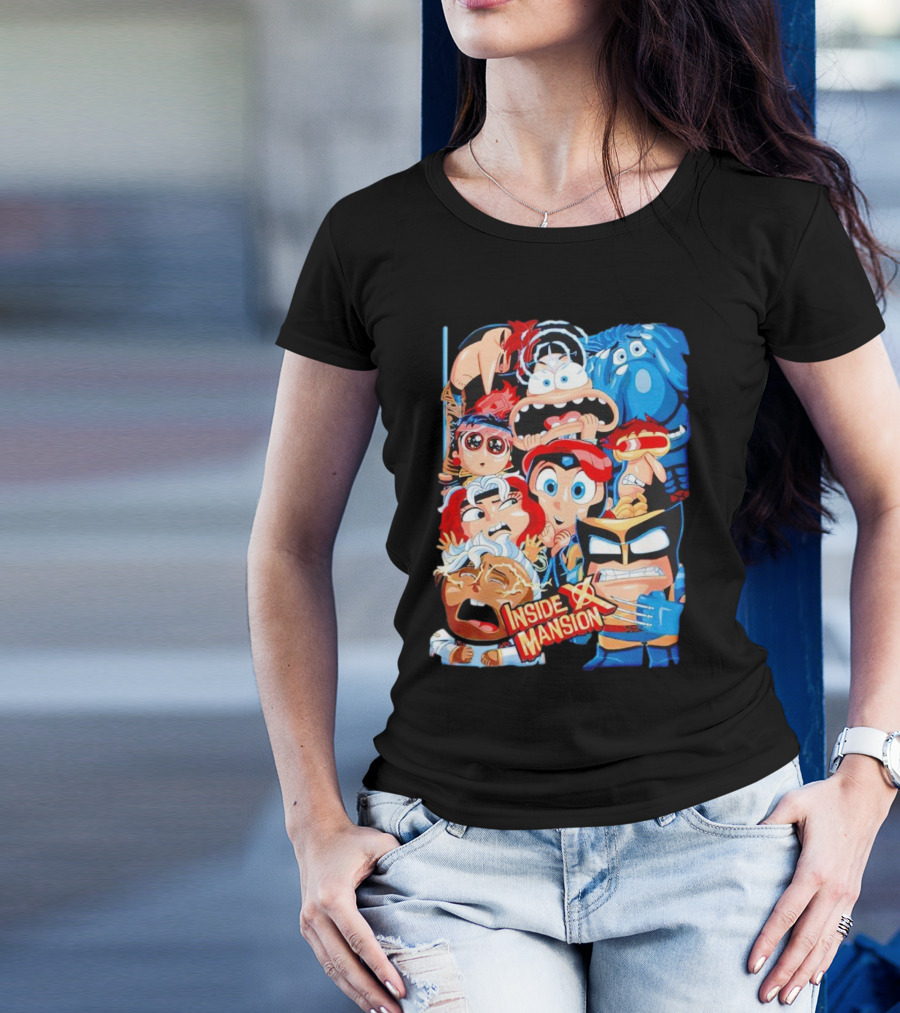 Inside X Mansion Inside Out 2 X-Men Mashup T-Shirt