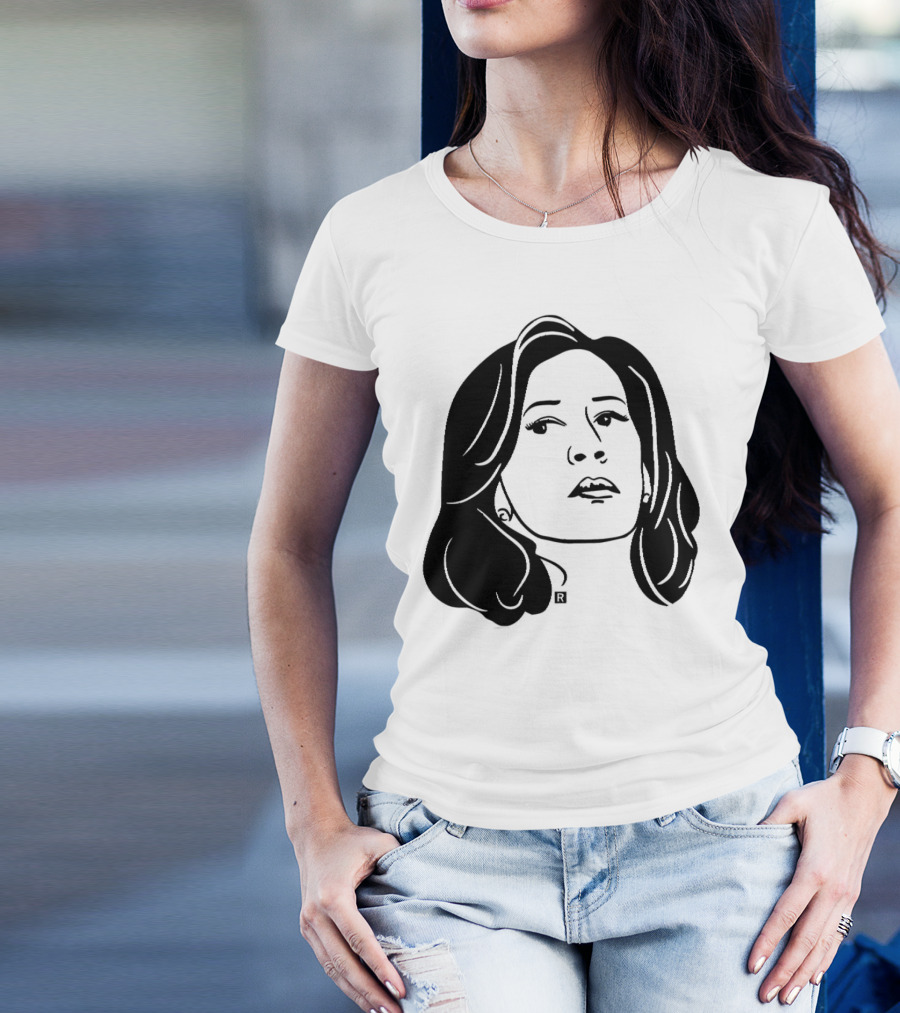 Kamala Harris Face Heavyweight Black T-Shirt