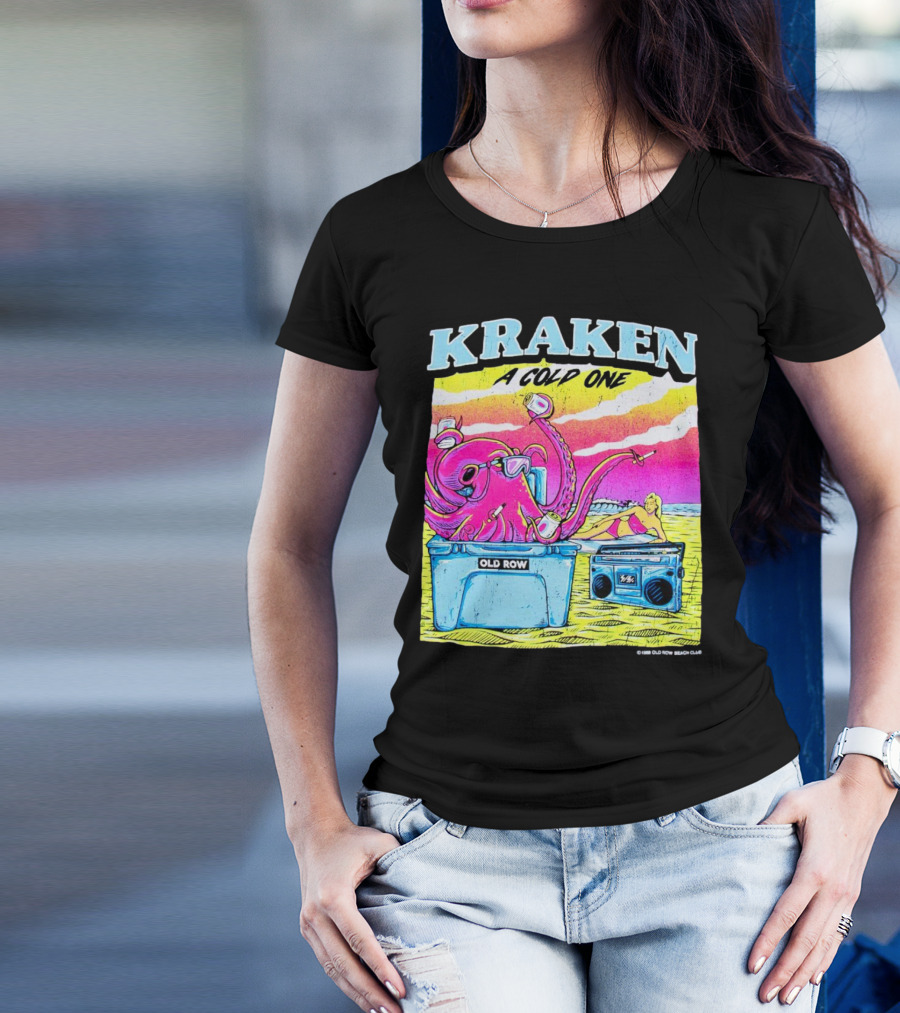 KRAKEN A COLD ONE OLD ROW BEACH CLUB T-Shirt