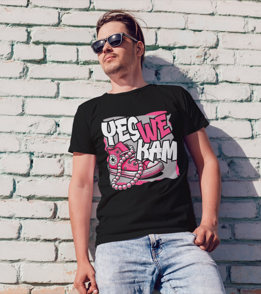 Yes We Kam Madam Shoes And Pearls Converse Sneakers T-Shirt