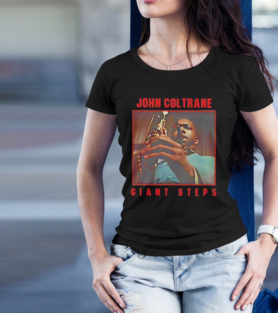 John Coltrane Giant Steps Album Cover Saxophone Iconic Jazz Image T-Shirt