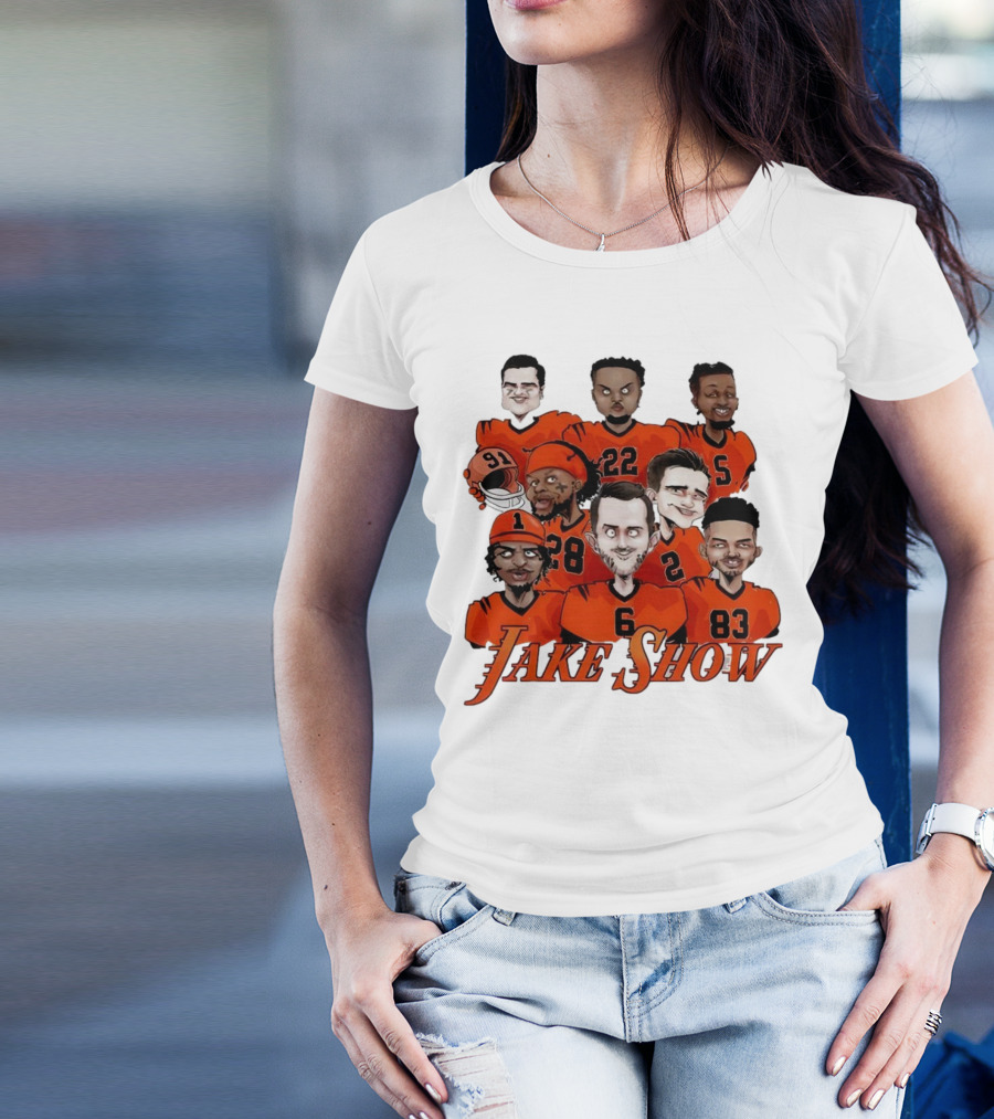 Jake Show Cartoon Cincinnati Bengals Football Players T-Shirt