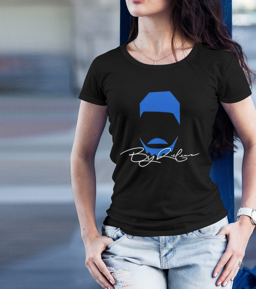 By Release Signature Blue Hat And Beard T-Shirt