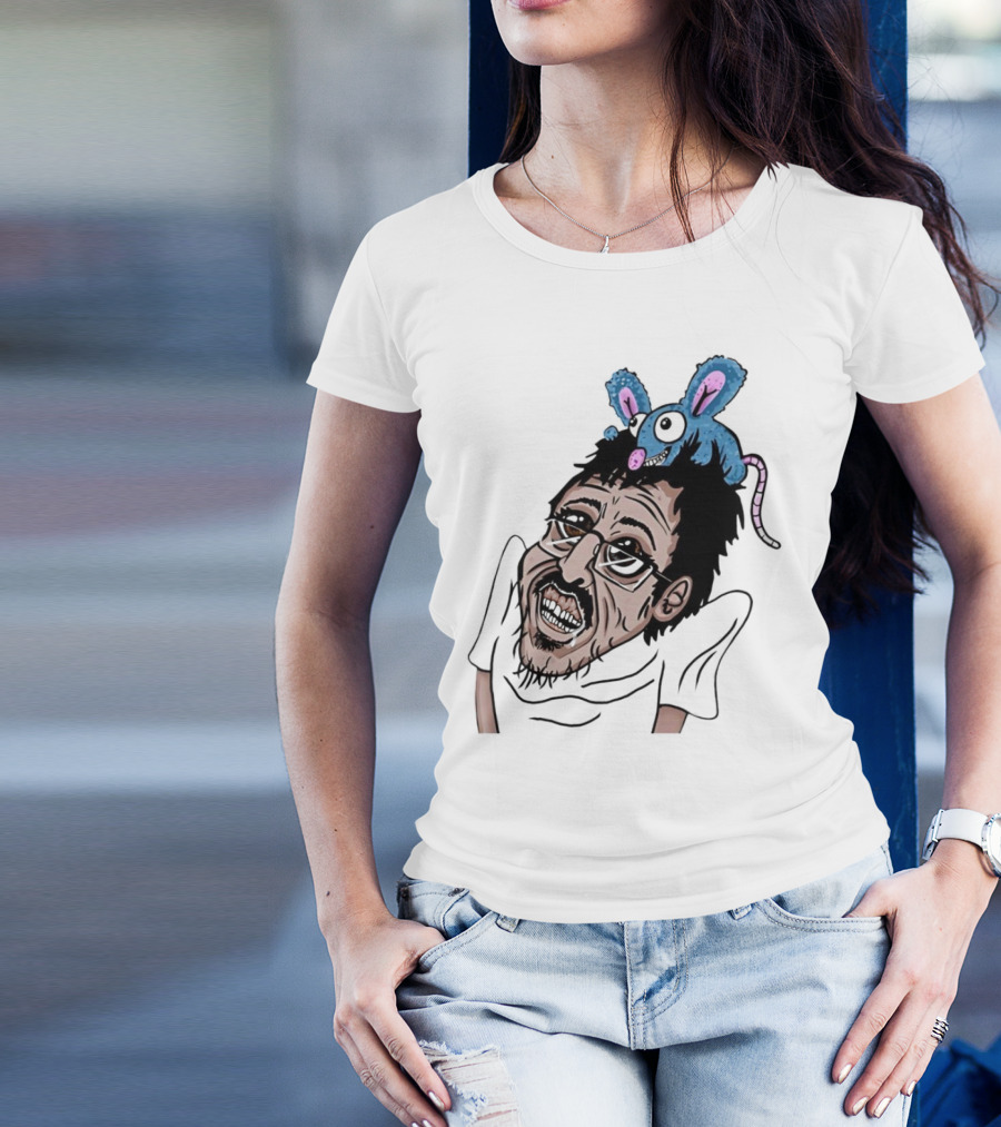 Ricky Berwick With Cartoon Rat On Head T-Shirt