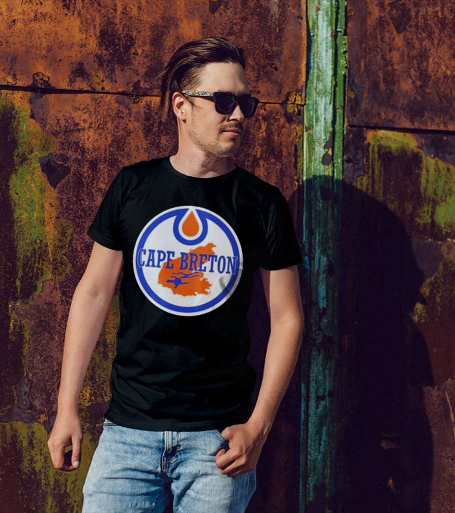 Cape Breton Oilers Hockey Logo Map T-Shirt