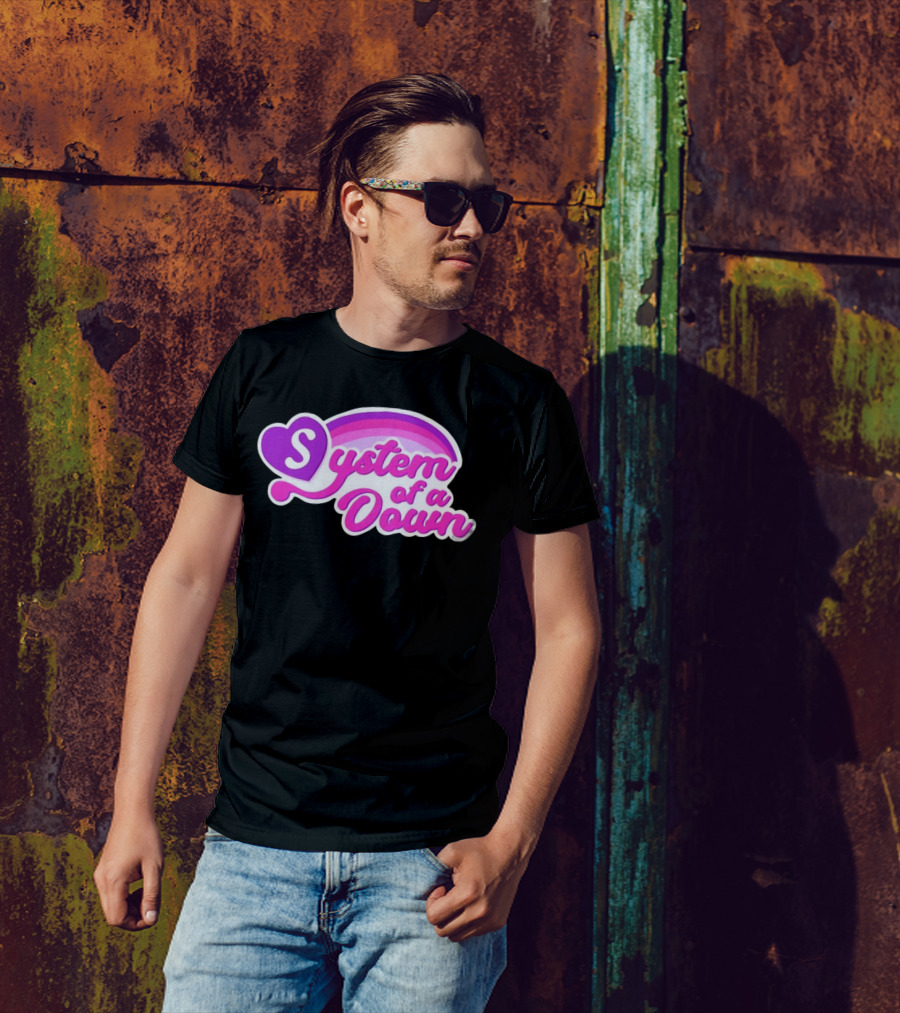 System Of A Down Rainbow Heart T-Shirt
