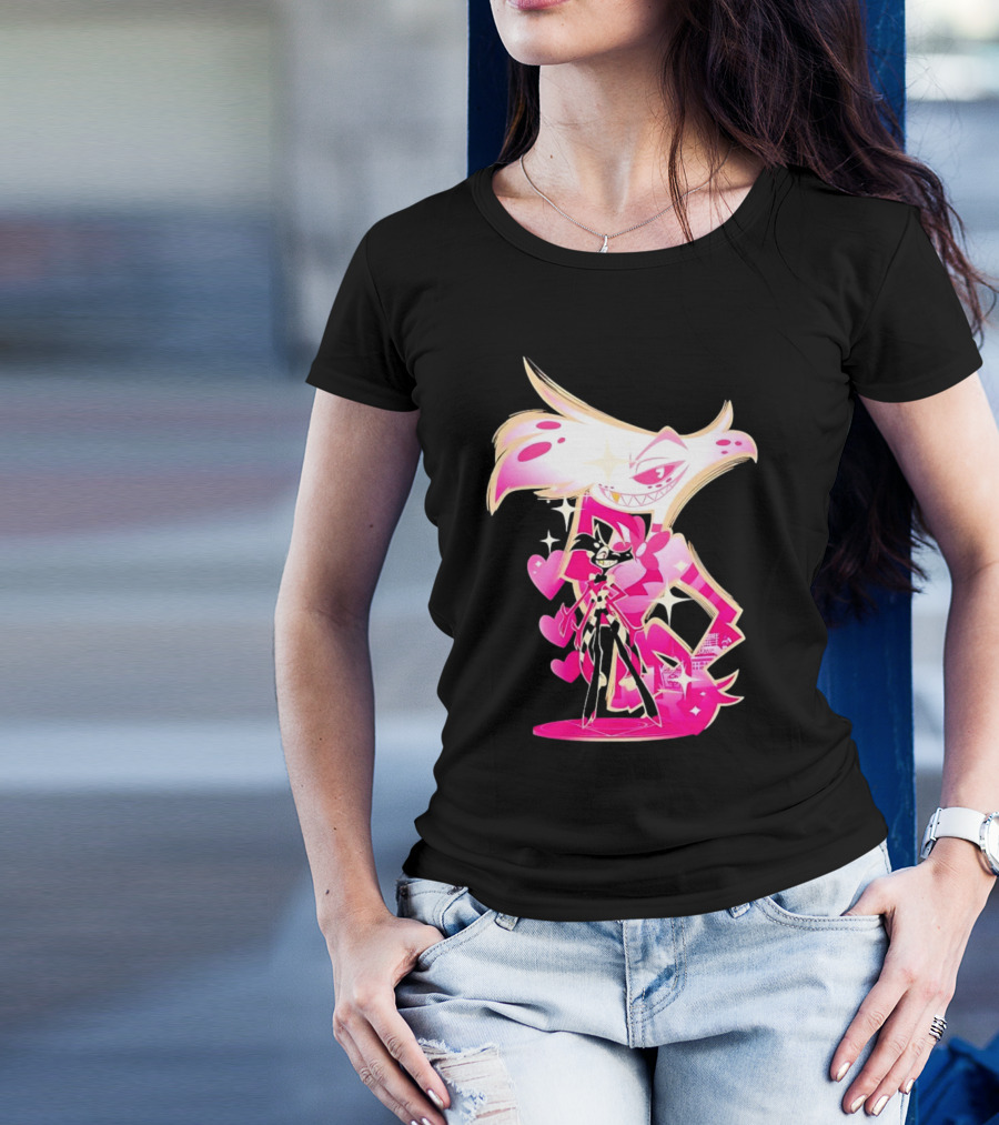 Angel Dust And Alastor Design Hazbin Hotel Series T-Shirt