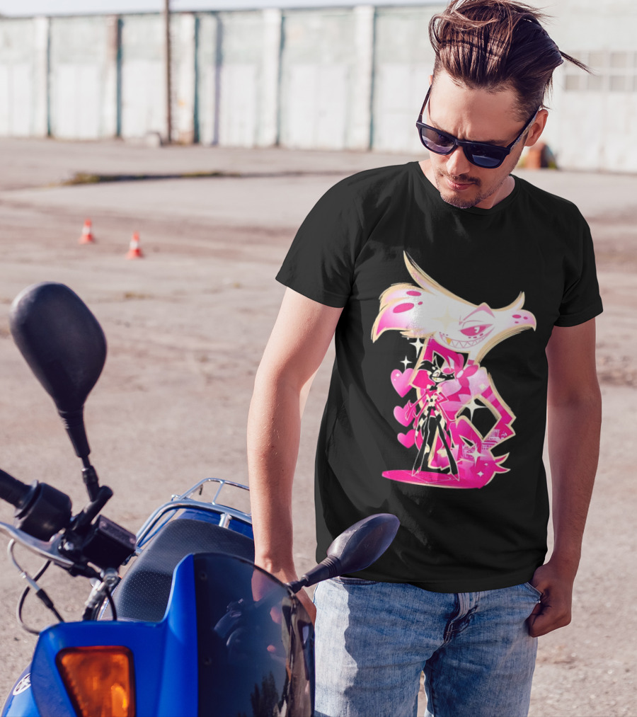 Angel Dust And Alastor Design Hazbin Hotel Series T-Shirt