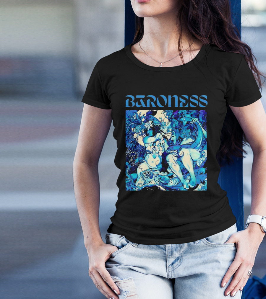 Baroness Blue Record Psychedelic Mythical Scene T-Shirt