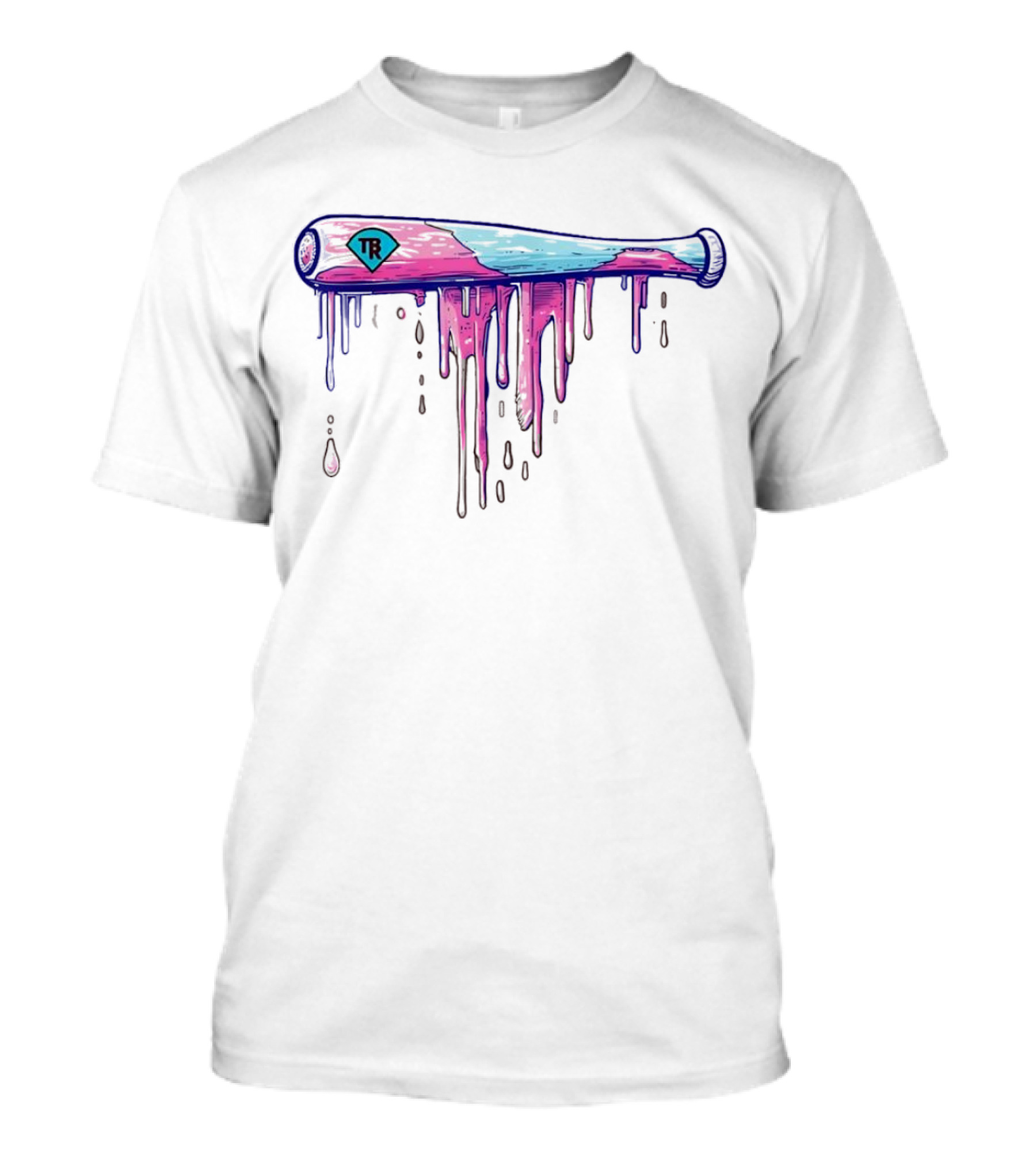 Baseball Bat Dripping Sprinkles TR T-Shirt