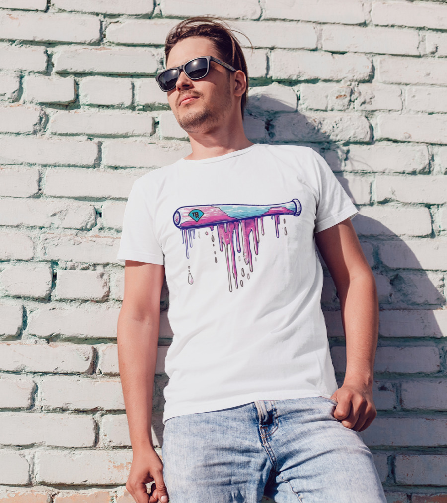 Baseball Bat Dripping Sprinkles TR T-Shirt