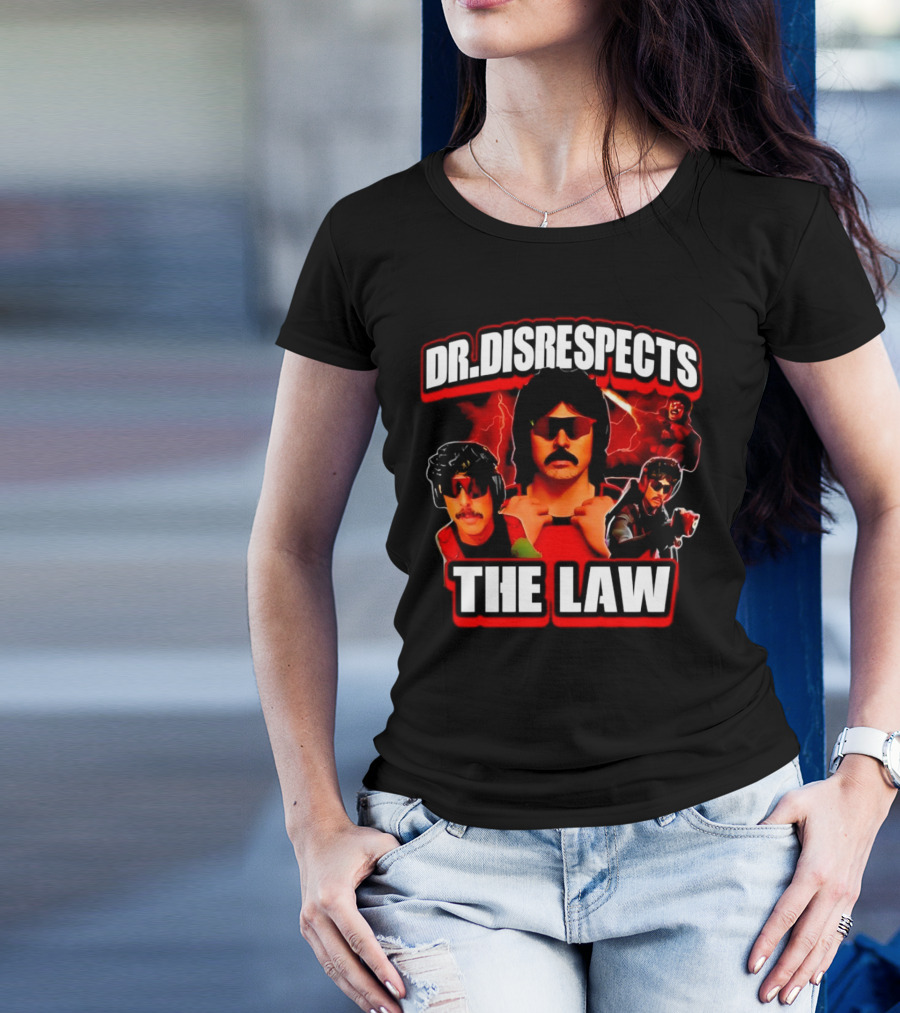 Dr Disrespects The Law Gamer Lightning Action T-Shirt
