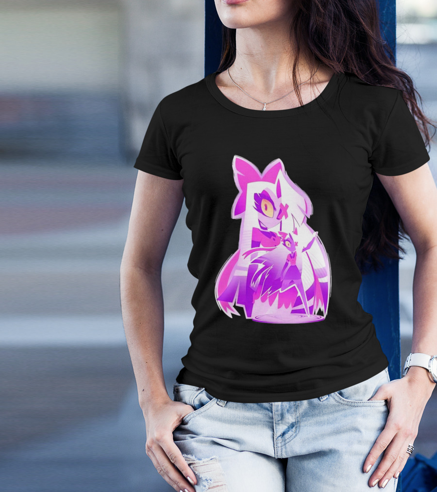 Exorcist Angel Hazbin Hotel Game Purple Character T-Shirt