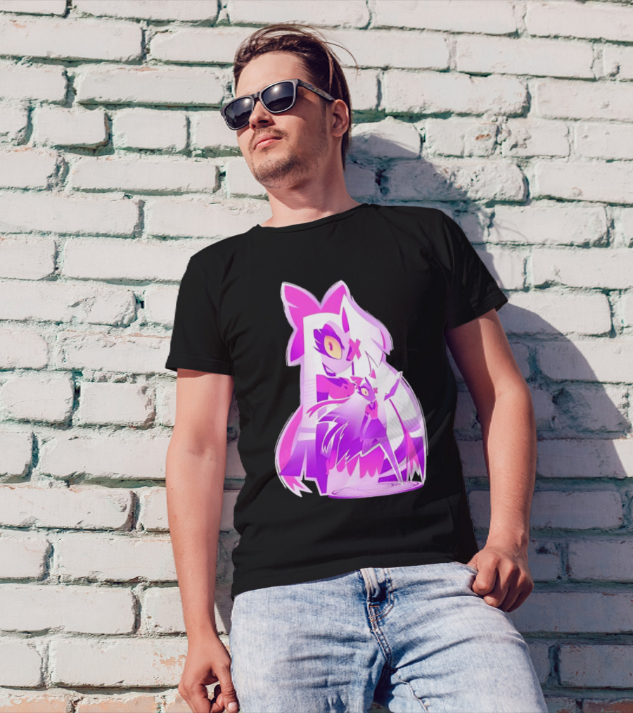 Exorcist Angel Hazbin Hotel Game Purple Character T-Shirt