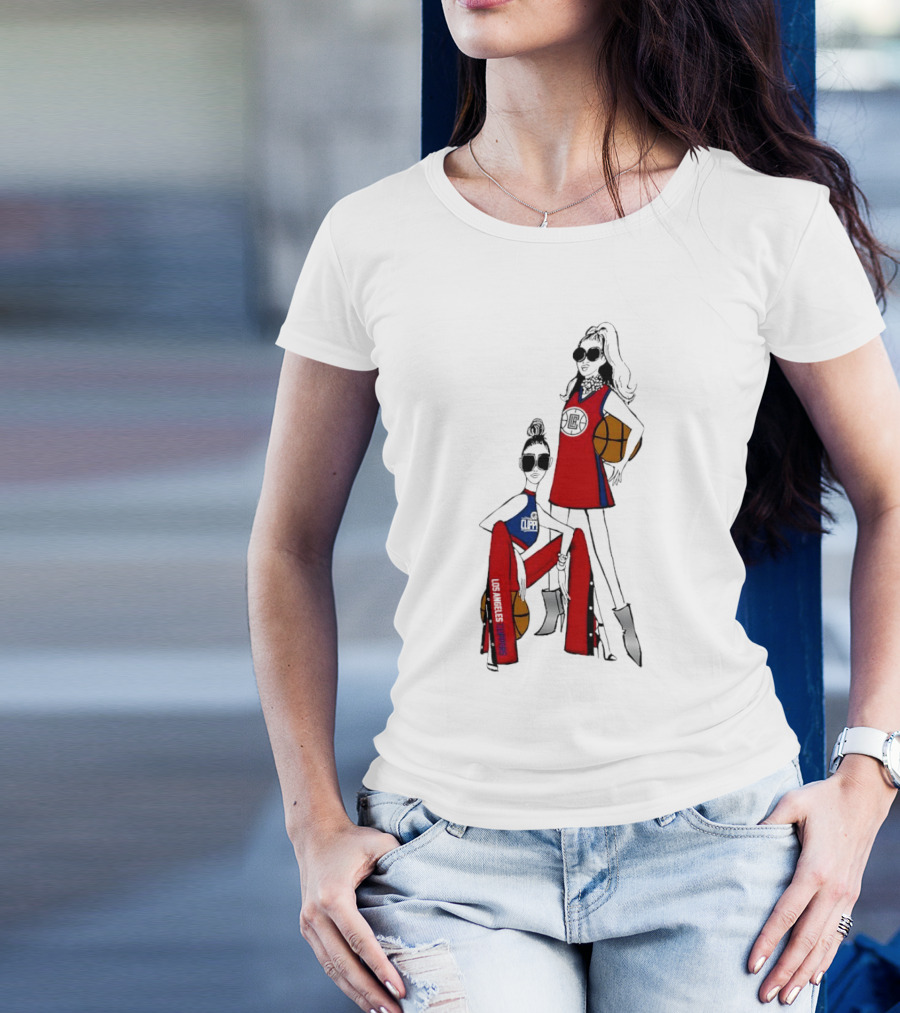 Los Angeles Clippers G-III 4Her Basketball Girls Fashion Red Blue T-Shirt