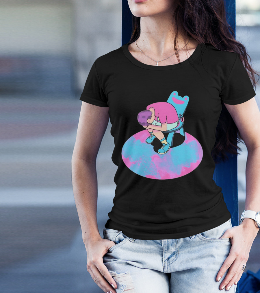 Bell Tolls X My Bells Child In Chair Art With Pink And Blue Palette T-Shirt