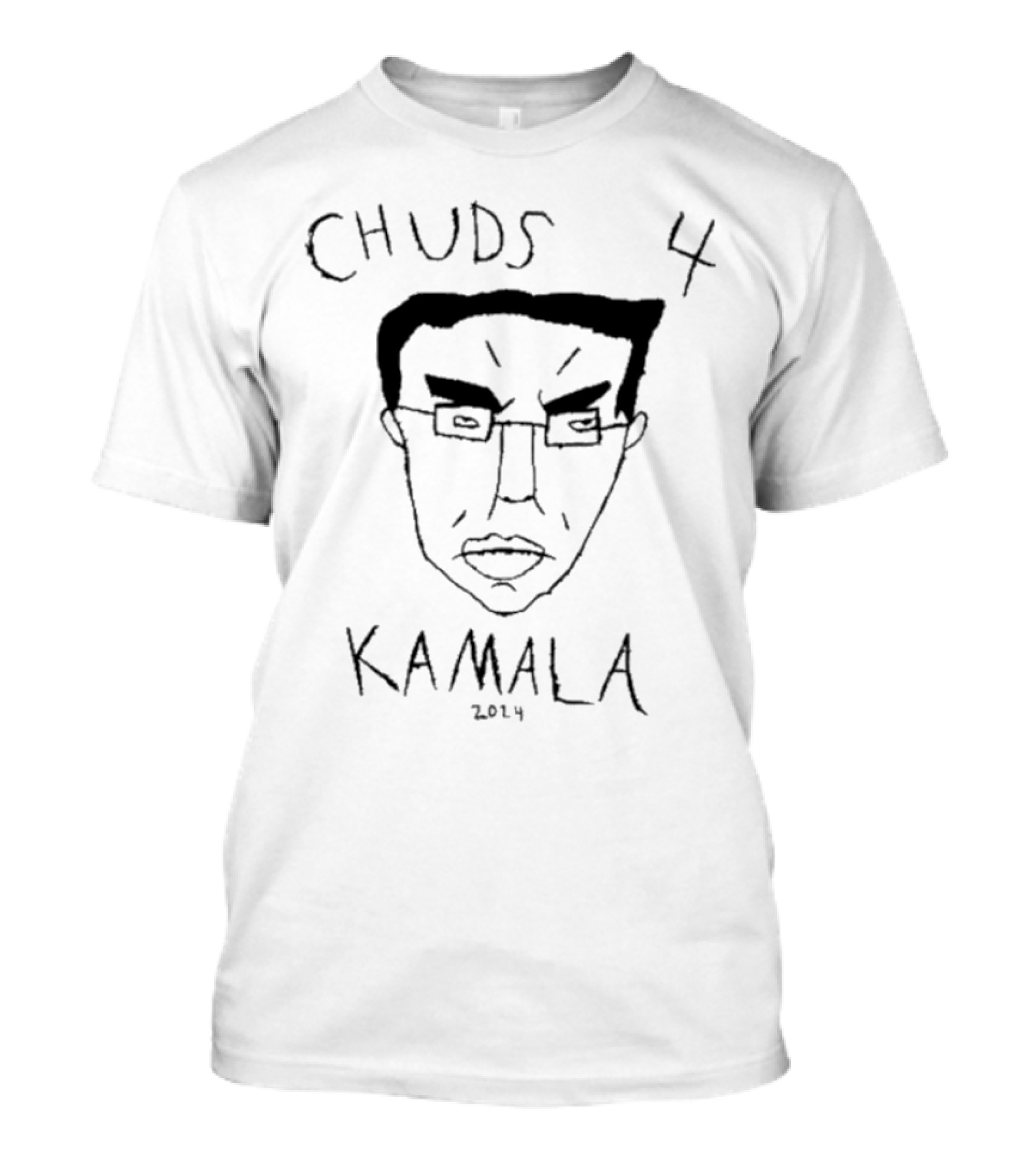 CHUDS 4 KAMALA 2024 Drawing With Glasses And Furrowed Brow T-Shirt