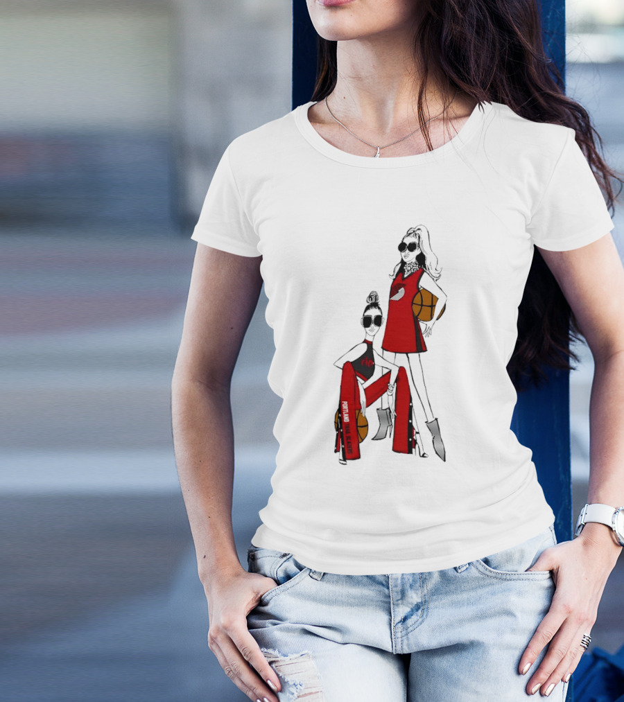 Portland Trail Blazers Rip City Basketball G-III 4Her Girls Fitted T-Shirt