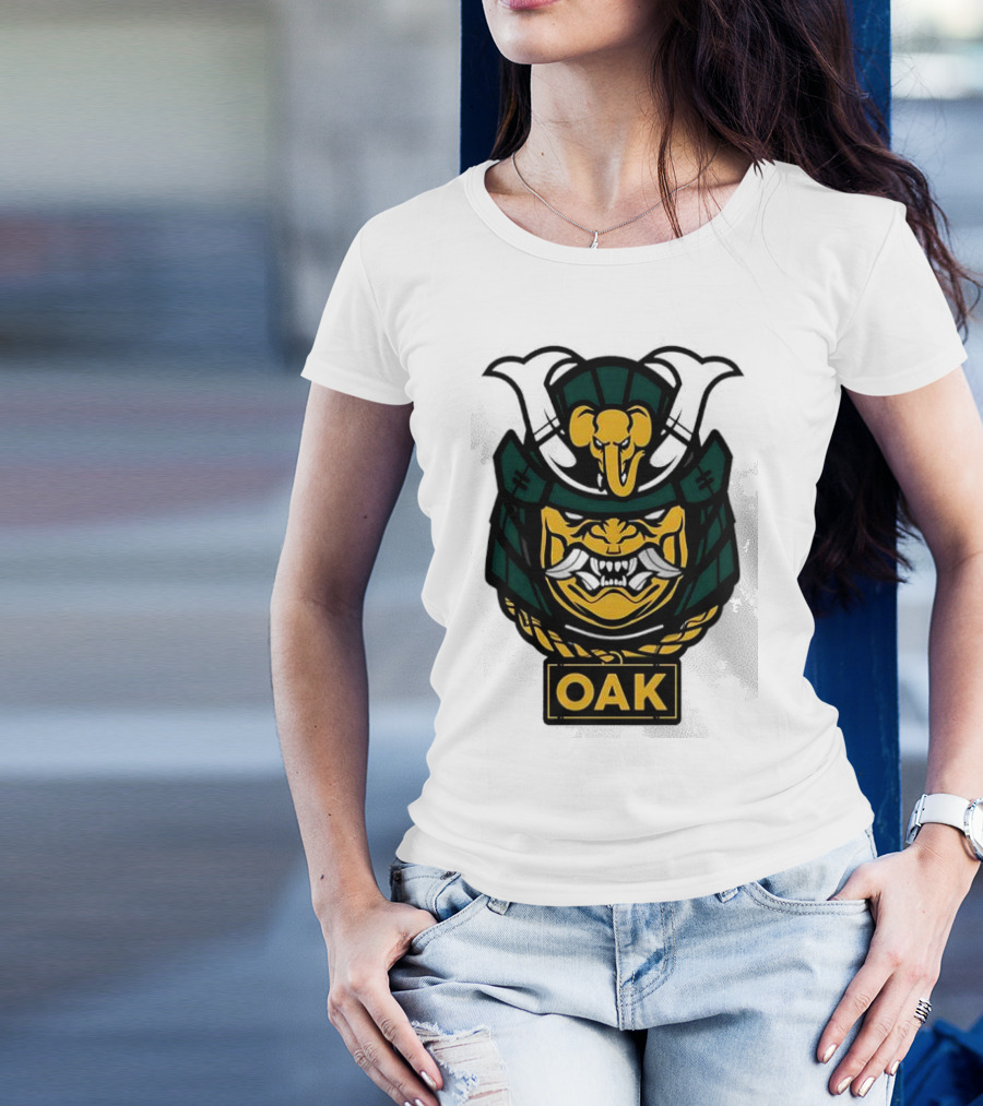 Oakland Athletics Samurai OAK Aggressive Mask T-Shirt