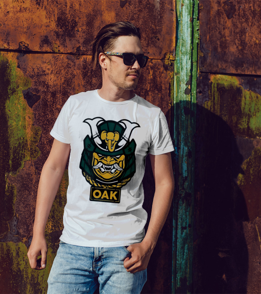 Oakland Athletics Samurai OAK Aggressive Mask T-Shirt