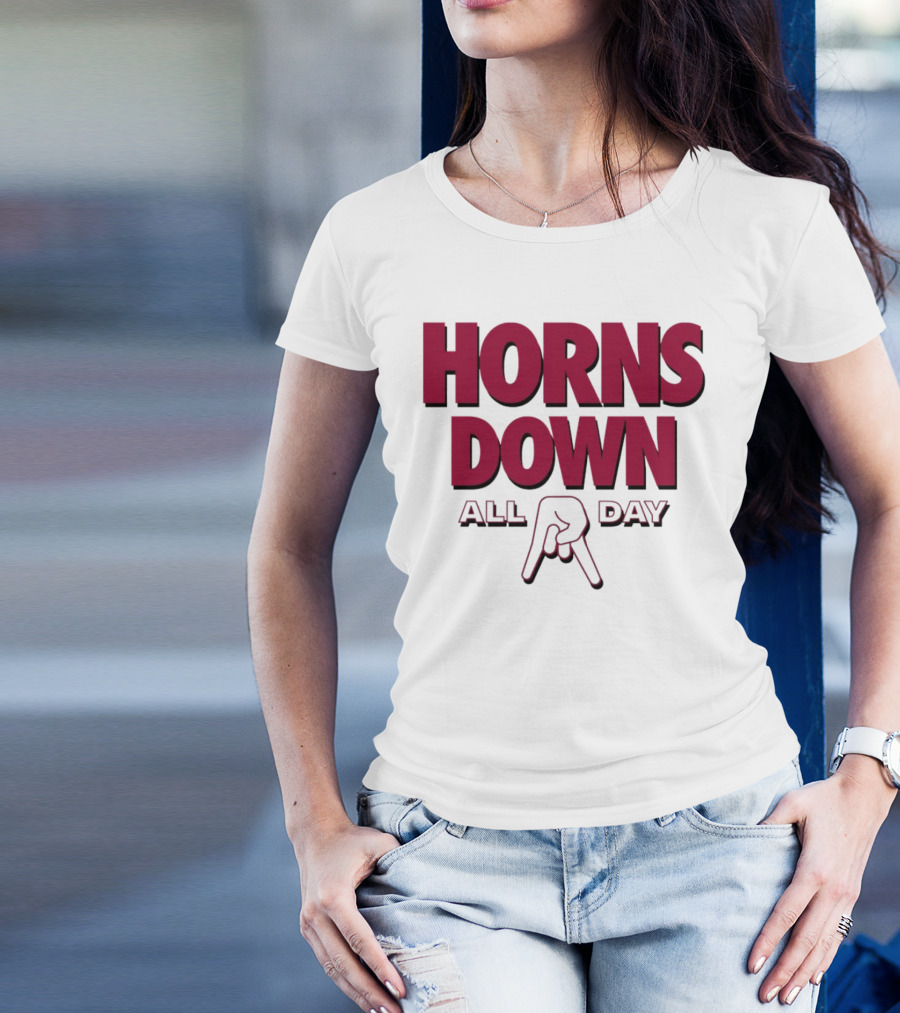 Horns Down All Day Oklahoma Sooners T-Shirt