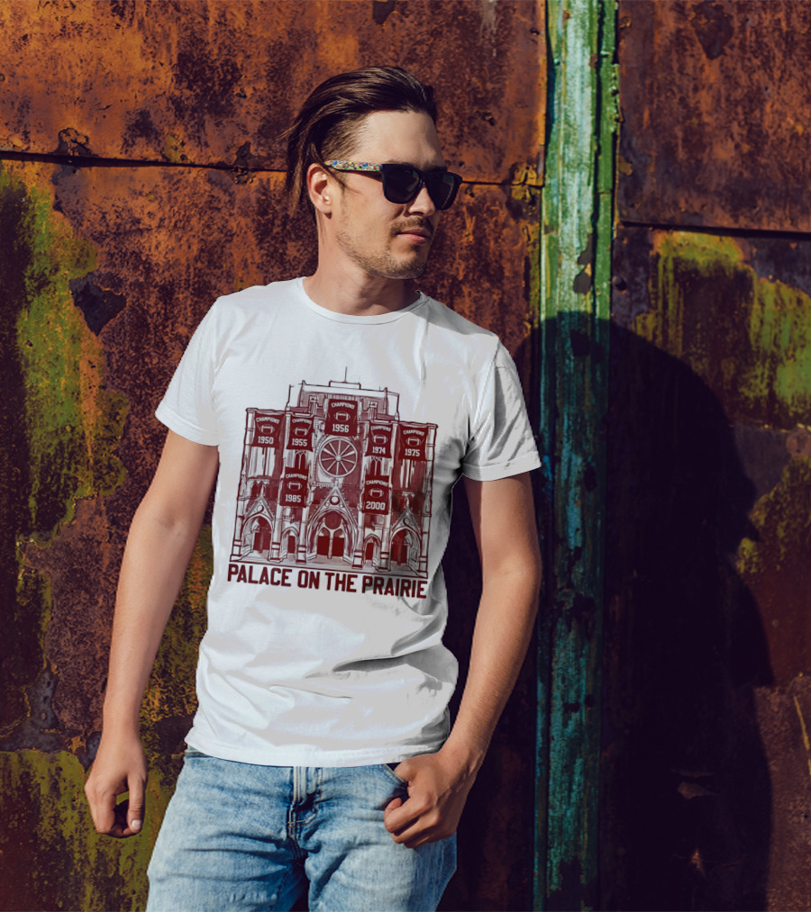 Oklahoma Sooners Champions 1950 1955 1956 1974 1975 1985 2000 Palace On The Prairie T-Shirt