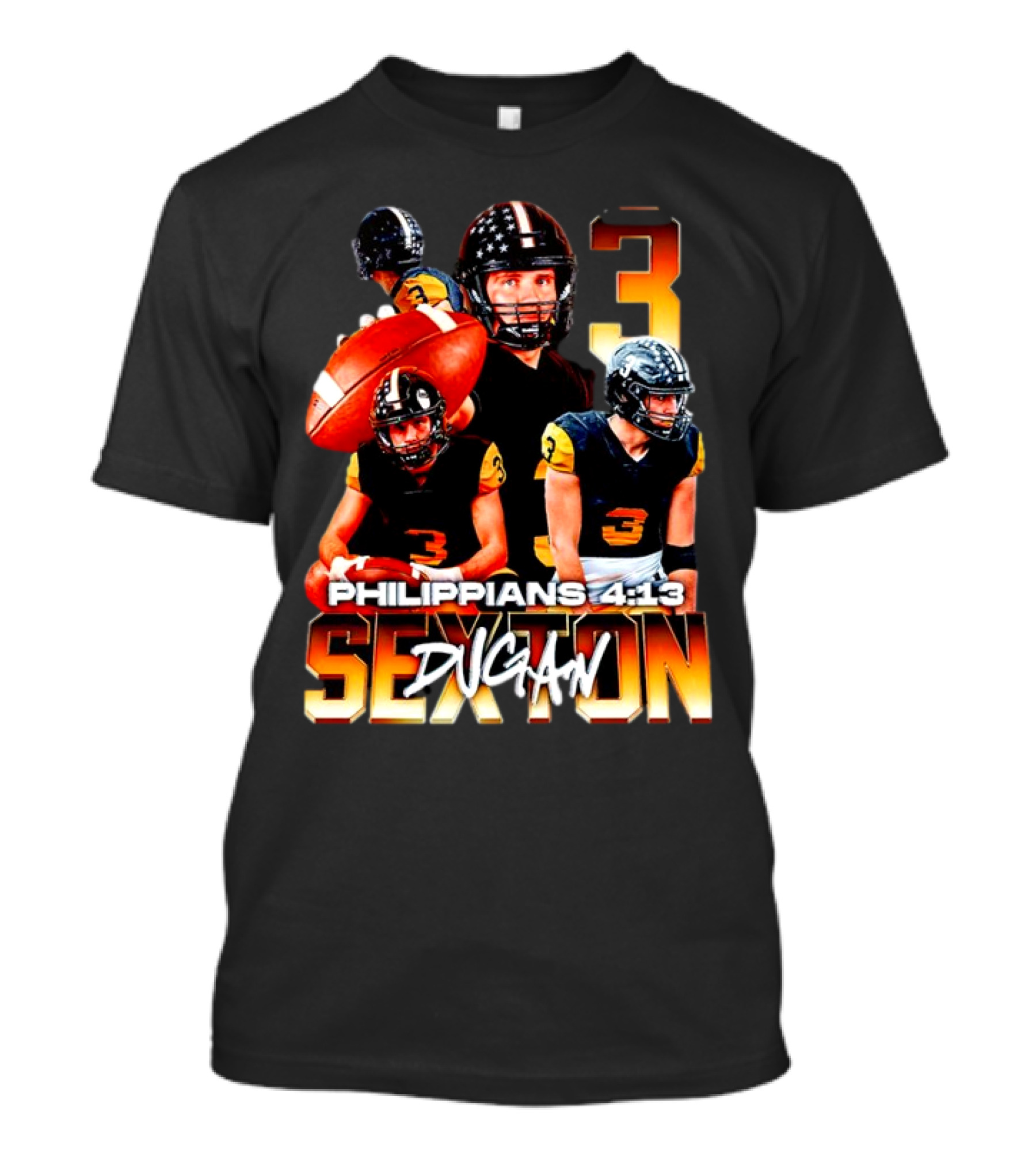 Southwestern Pirates Dugan Sexton Philippians 4:13 Number 3 T-Shirt
