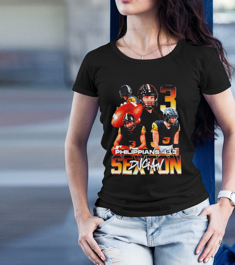 Southwestern Pirates Dugan Sexton Philippians 4:13 Number 3 T-Shirt