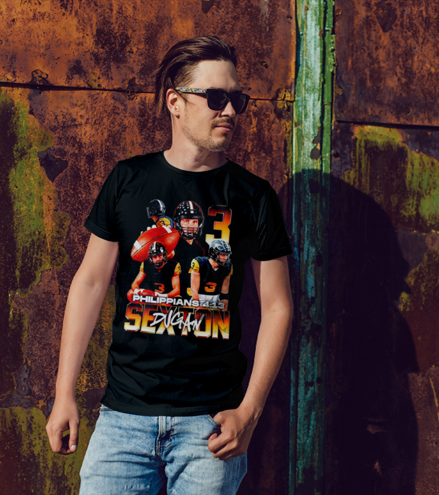 Southwestern Pirates Dugan Sexton Philippians 4:13 Number 3 T-Shirt