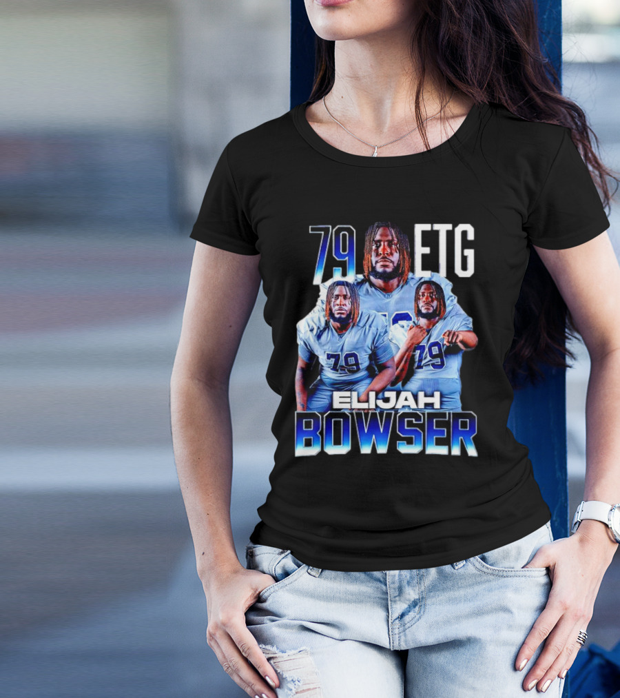 Elijah Bowser 79 ETG Football Player Montage T-Shirt
