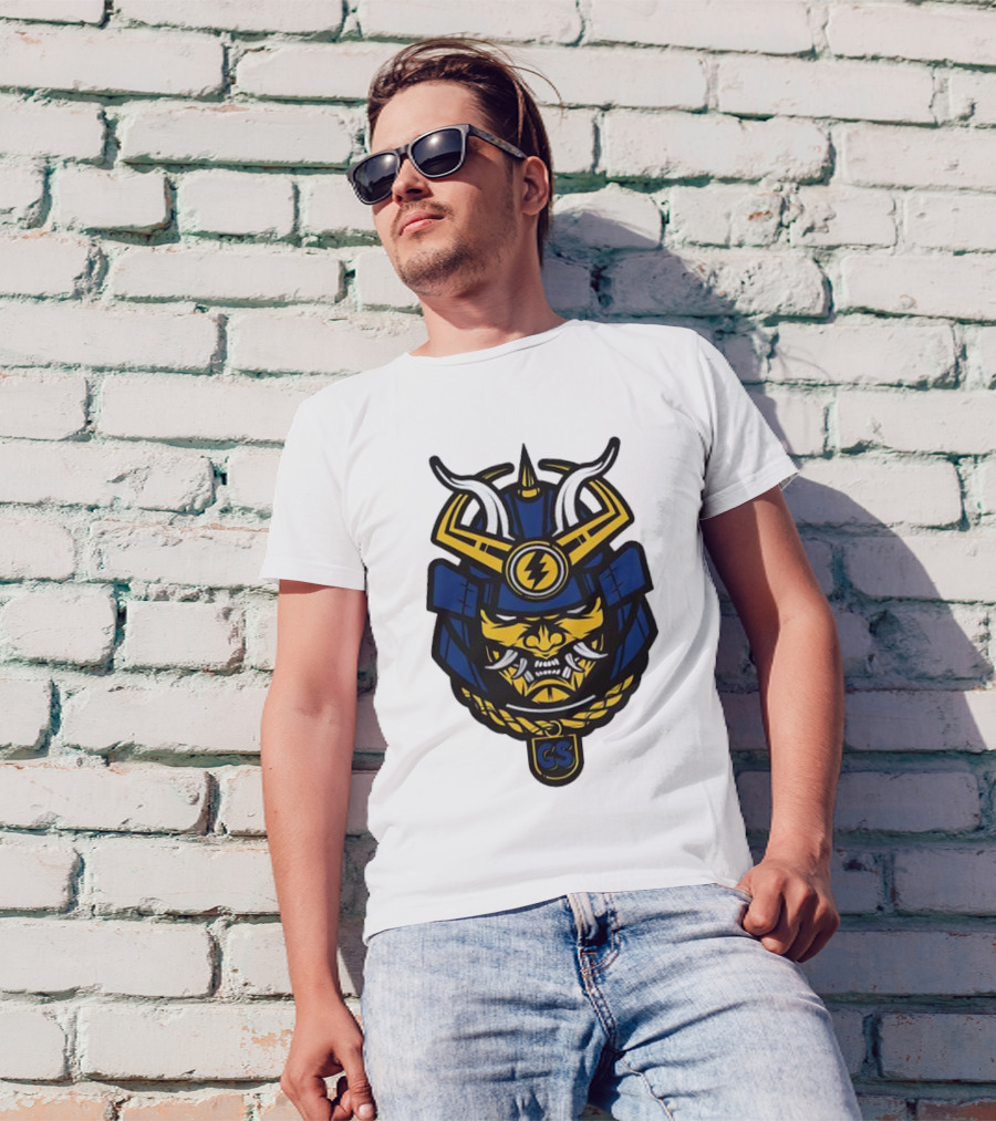 Golden State Warriors GS Samurai Helmet Emblem T-Shirt