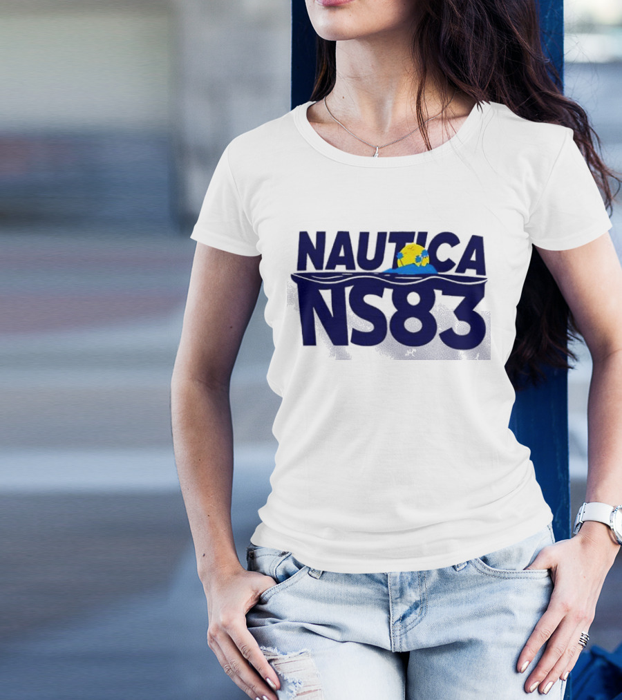 Nautica NS83 Ocean Wave And Globe T-Shirt