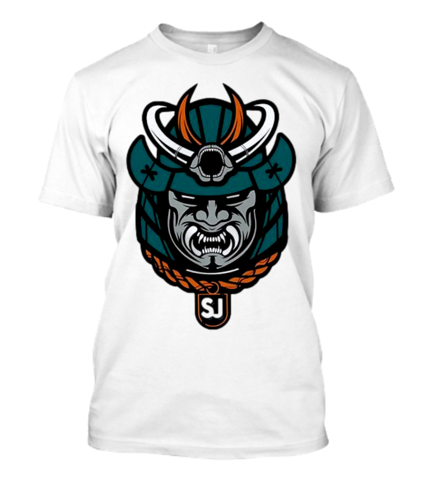 San Jose Sharks Samurai Hockey Emblem T-Shirt