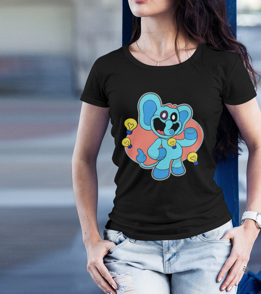 Bubba Bubbaphant Smiling Critters Lightbulb Character T-Shirt