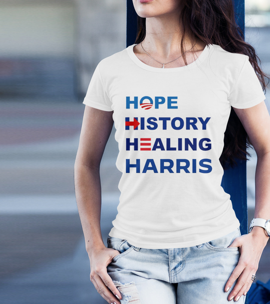 HOPE History Healing Harris Obama Arrow Elements T-Shirt