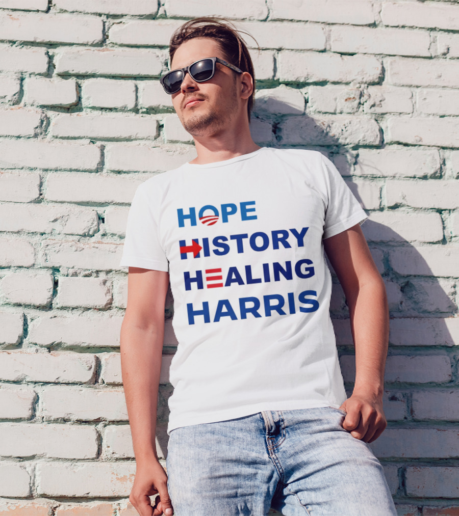 HOPE History Healing Harris Obama Arrow Elements T-Shirt