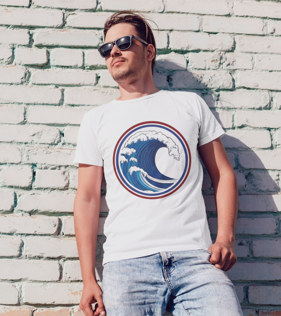 Blue Wave 2024 Circle Emblem T-Shirt