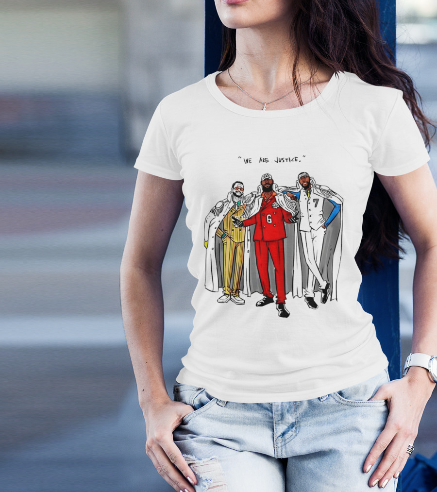 Jay Kim We Are Justice One Piece Anime Three Admirals T-Shirt