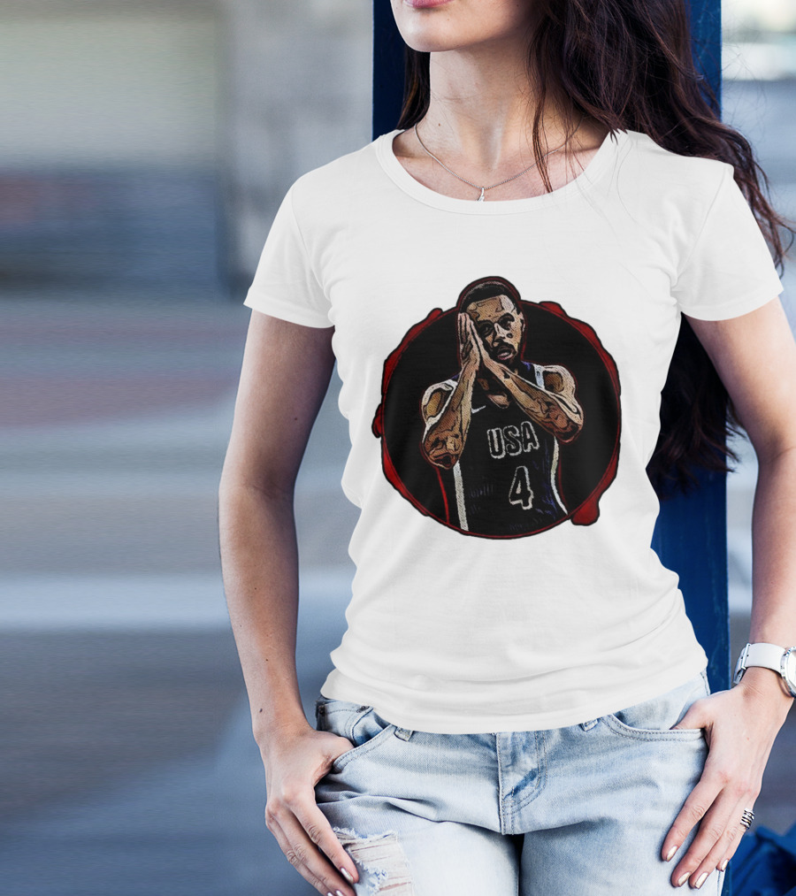Stephen Curry Night Night USA Basketball Team Paris T-Shirt