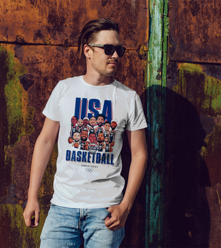 USA Basketball Paris 2024 Team Chibi Players T-Shirt